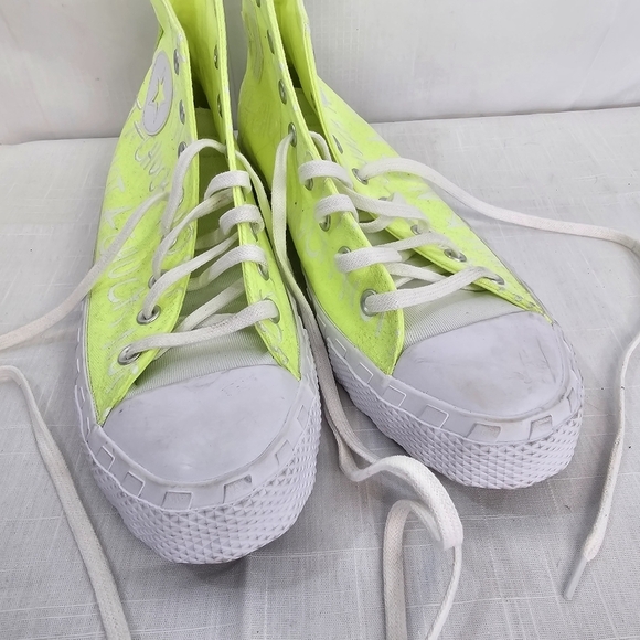 Converse “Not A Chuck” High Top Sneakers Lime Volt Green Men’s 11 Limited Edit - Picture 10 of 12